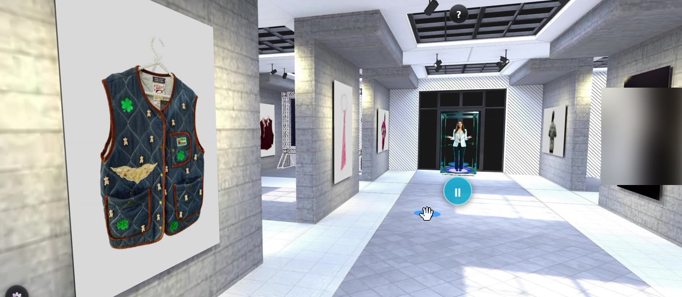 Showroom virtuale: capi esposti in uno spazio tridimensionale